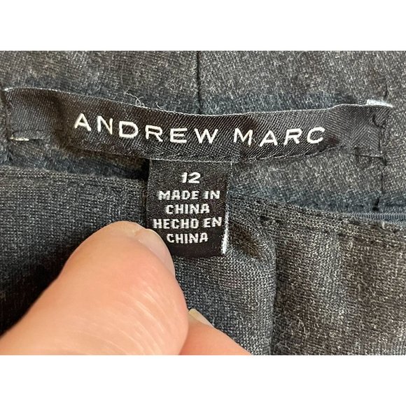 Andrew Marc Women's Dress Ankle Pants Stretchy AP5KX732 Dark Gray Size 12 - Picture 8 of 9